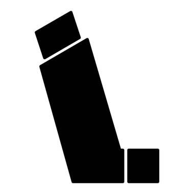 Astım spreyi tasarım ikonu, sağlık sigortası işareti, grafik vektör illüstrasyonu .