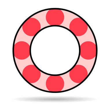 Kerteriz gölge simgesi, yuvarlanan top işareti, düz web tasarım vektör çizimi .