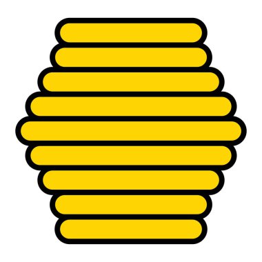 Kovan doğal ikonu, arı ağı düz yaşam alanı işareti, grafik vektör illüstrasyonu .