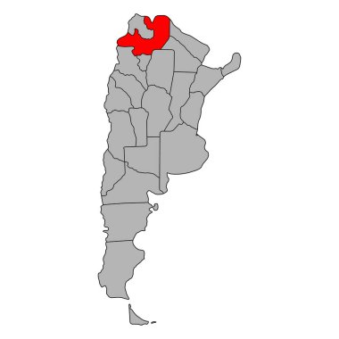 Arjantin harita sembolü Salta, seyahat web ikonu çizimi .