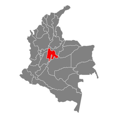 Kolombiya Cundinamarca haritası şekli, seyahat web düz konsept vektör çizimi .