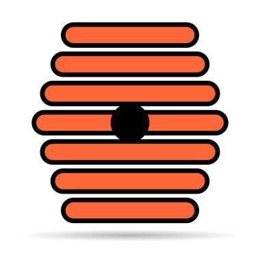 Kovan doğal gölge simgesi, arı ağı düz yaşam alanı işareti, grafik vektör illüstrasyonu .