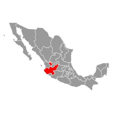 Meksika harita biçiminden Jalisco, seyahat web konsepti vektör çizimi .