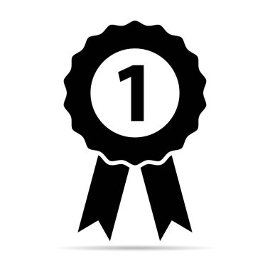 Sertifika mührü ödülü ikonu, kurdele web damgası sembolü, etiket vektör illüstrasyonu .