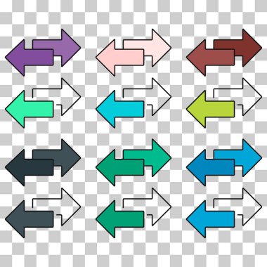 Değişim ok aktarım simgesi kümesi, Web düğmesi tasarımı değiş tokuşu, sembol vektör illüstrasyonunu taşı .