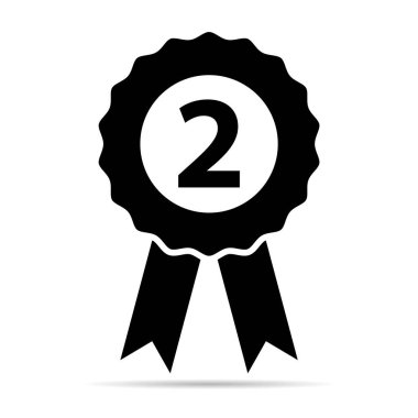 Sertifika mührü ödülü ikonu, kurdele web damgası sembolü, etiket vektör illüstrasyonu .