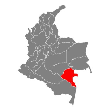 Kolombiya haritası şekli, seyahat web düz konsept vektör illüstrasyonu .