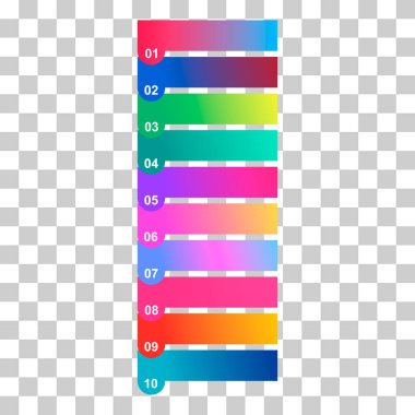 On adım dikey enfografik diyagram, iş bilgisi tasarımı, grafik vektör illüstrasyonu .