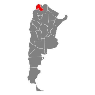 Arjantin harita sembolü Jujuy, seyahat web ikonu çizimi .