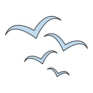 Uçan kuş tasarımı, doğa özgürlüğü işareti, vektör illüstrasyonu .