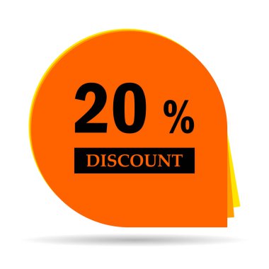 İndirimli indirimli etiket gölge simgesi, fiyat teklifi sembol tasarımı, web etiket illüstrasyonu .