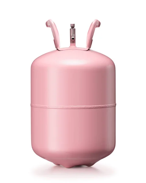 Pembe gaz silindiri, klima soğutucu R410a izole edilmiş.