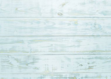 Kırsal mavi ahşap masa üstü. Üst görünüm veya kompozisyon için mükemmel.