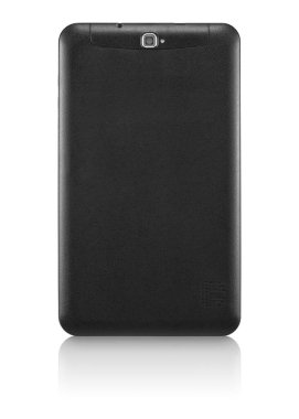 Basit siyah tabletin arka planı, izole edilmiş