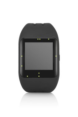 Temiz tasarlanmış, izole edilmiş akıllı saatin ön görünümü