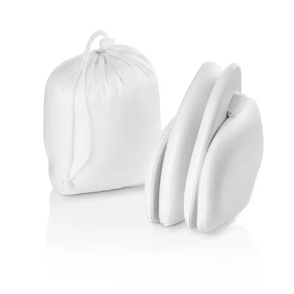 Folded White Toilet Seat Reducer Children Carrying Bag Isolated — Stock Photo, Image
