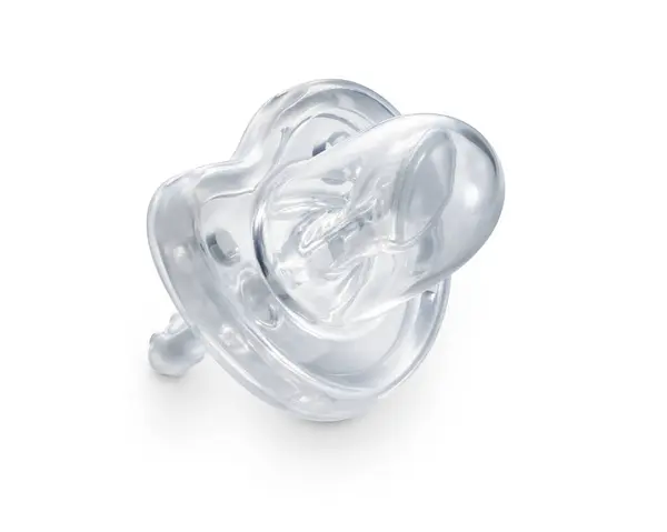 Simple Transparent Silicon Baby Pacifier Isolated White Royalty Free Stock Images