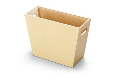 Modern bej dergi tutacağı, beyaz üzerine izole edilmiş.