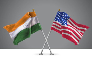 Amerika ve Hindistan 'ın İki Dalgalı Bayrağı, Amerikan ve Hint İlişkilerinin İşareti