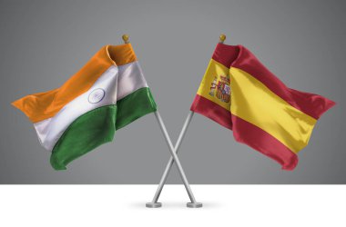 İspanya ve Hindistan 'ın İki Dalgalı Bayrağı, İspanyol ve Hint İlişkilerinin İşareti
