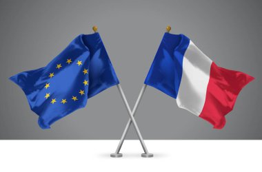 Avrupa Birliği ve Fransa 'nın İki Dalgalı Bayrağı, İlişki İşareti
