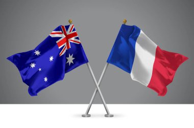 Avustralya ve Fransa 'nın İki Dalgalı Çapraz Bayrakları, Avustralya ve Fransa İlişkilerinin İşareti