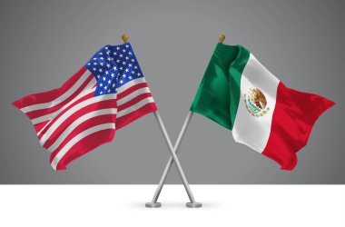 Amerika ve Meksika 'nın İki Dalgalı Bayrakları, Amerika ve Meksika İlişkilerinin İşareti