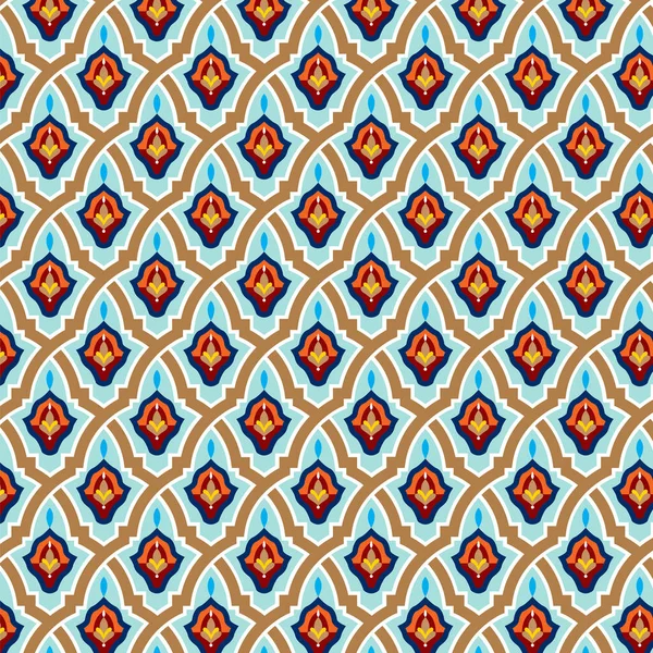 Islamic Pattern Art Illustration Ramadan Festival Designs Fabric Colorful Blue — Stock Photo, Image