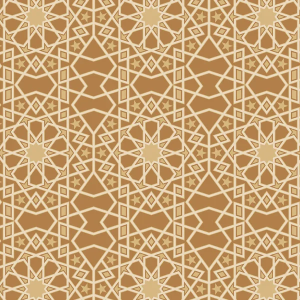 Brown Islamic Art Pattern Ramadan Festival Designs Fabric — 스톡 사진