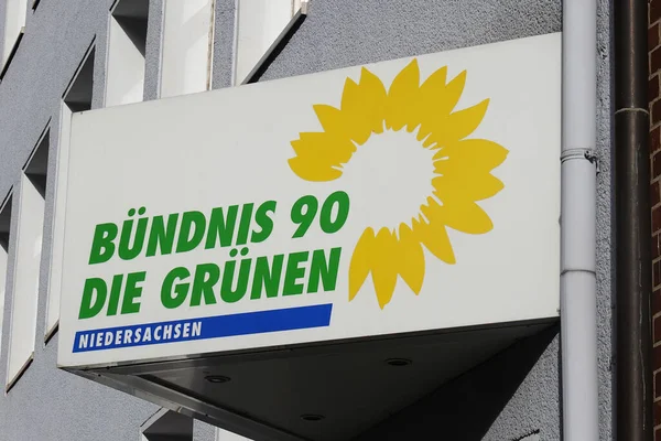 Ганновер Німеччина Жовтня 2022 Підпис Поза Будівлею Німецької Партії Зелених — стокове фото