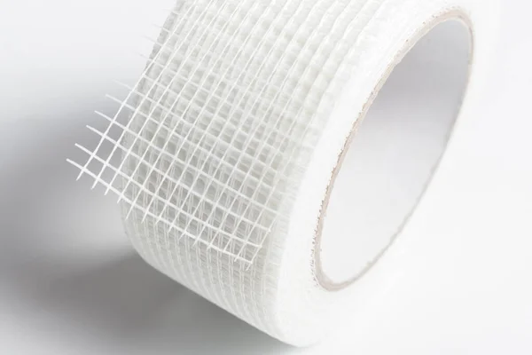 Roll White Drywall Joint Tape Roll Self Adhesive Fiberglass — 스톡 사진