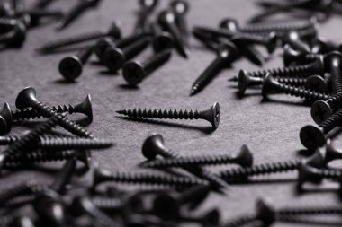 Metal, Paslanmaz Çelik Kendini Vurma Siyah ahşap sırt vidaları