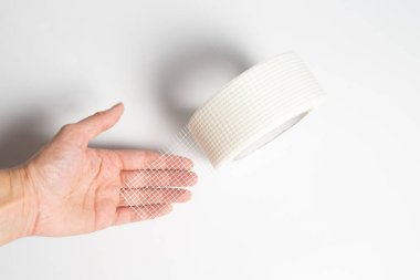 Beyaz alçıpan bandı rulosu, Yapışkan Fiberglas rulo