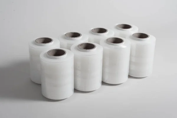 Veel Rollen Polyethyleen Folie Voor Verpakking Industriële Gereedschappen — Stockfoto