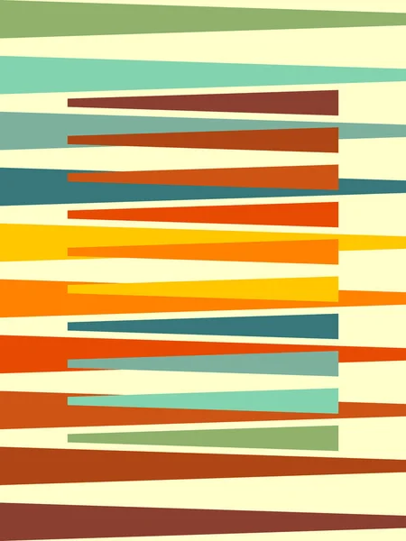 カラフルなラインとレトロでヴィンテージカラーの背景70年代スタイル — ストックベクタ