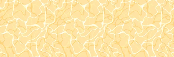 Wasser Wellen Sandstrand Boden Texturierte Nahtlose Muster Sonnenlichtreflexion Von Oben — Stockvektor