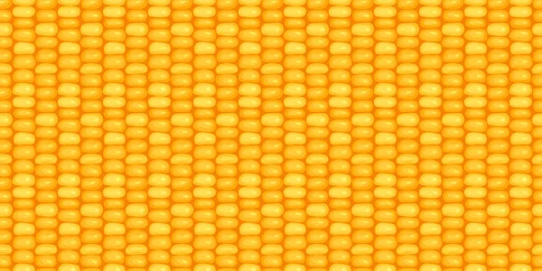 Кукурузные Ядра Семена Зерна Дизайн Текстуры Бесшовный Свежий Кукурузный Початок — стоковый вектор