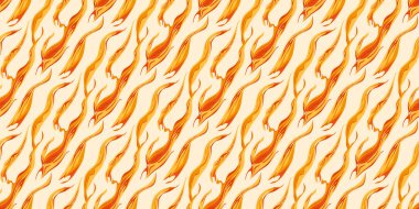 Ateş, alevlerin pürüzsüz dizaynı. Pastel arkaplanda ateşin dilleri