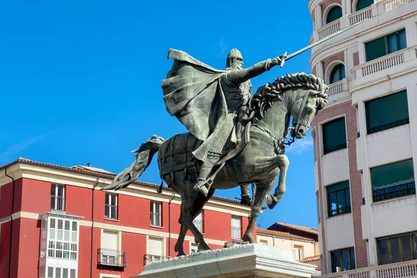 Statua Del Cavaliere Cid Burgos Spagna Foto Alta Qualità — Foto Stock