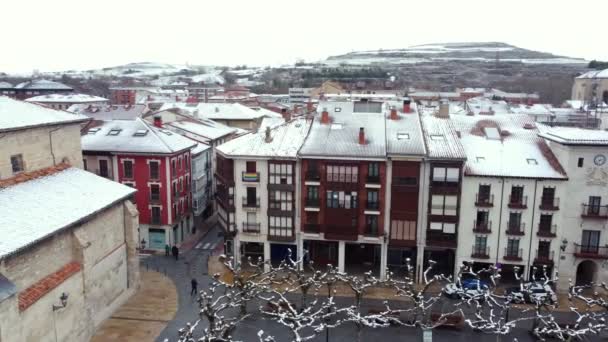 Aerial View Ancient Village Briviesca Burgos Province Spain High Quality — Video