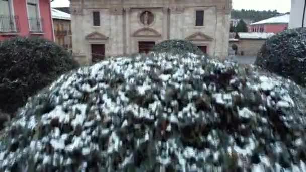 Vista Aérea Iglesia Santa María Briviesca Provincia Burgos Castilla León — Vídeos de Stock