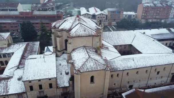 Aerial View Ancient Village Briviesca Burgos Province Spain High Quality — Vídeo de stock