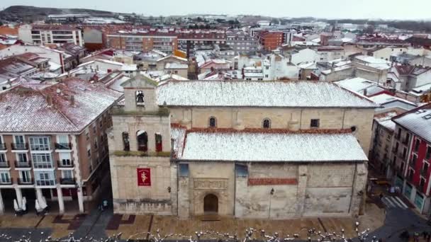 Briviesca Espagne Janvier 2023 Vue Aérienne Ancien Village Briviesca Dans — Video