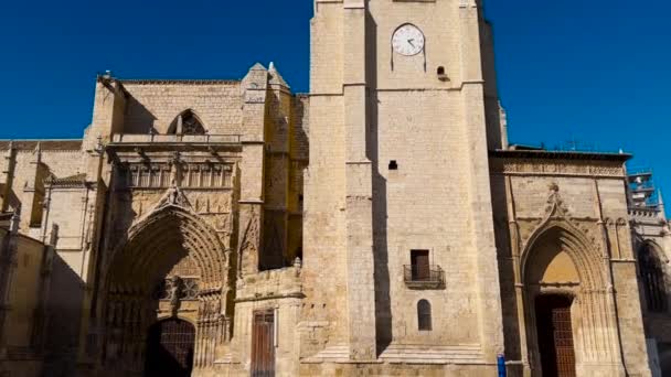 Kathedrale Antolin Palencia Kastilien Und León Spanien Hochwertiges Filmmaterial — Stockvideo