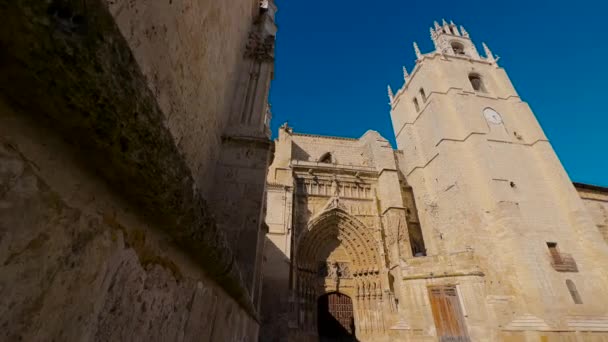 Sankt Antolins Katedral Palencia Kastilien Och Leon Spanien Högkvalitativ Film — Stockvideo