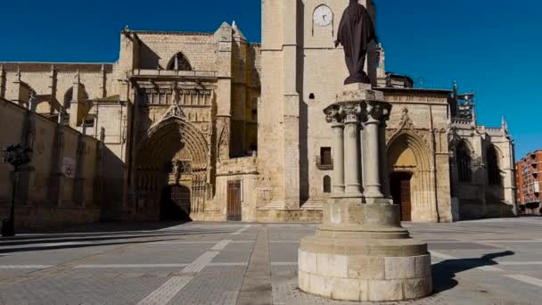 Sankt Antolins Katedral Palencia Kastilien Och Leon Spanien Högkvalitativ Film — Stockvideo