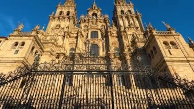 Santiago de Compostela Katedrali, Galiçya, İspanya. Yüksek kalite 4k görüntü
