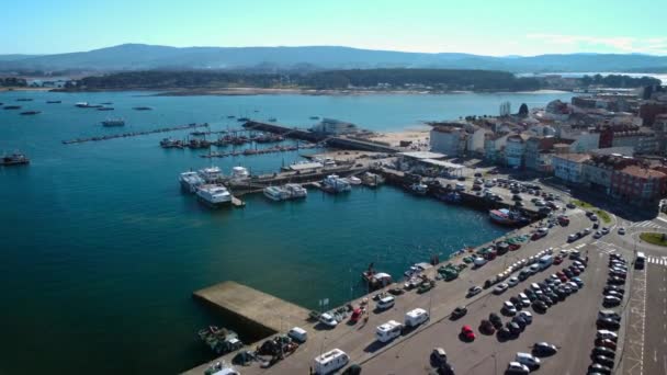 Aerial View Grove Famous Touristic Destination Galicia Spain High Quality — ストック動画