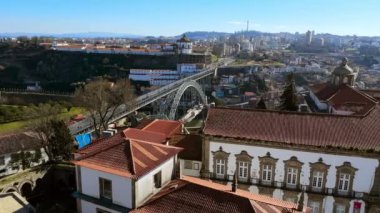 Panorama Skyline of Porto city, Portugal. High quality 4k footage