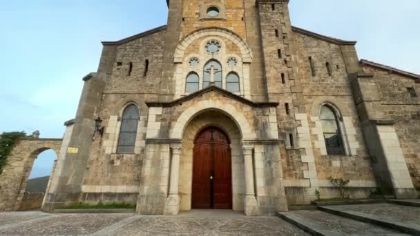 Церковь Сан Висенте Мартир Сан Себастьян Фриасе Бургос Испания Высококачественные — стоковое видео